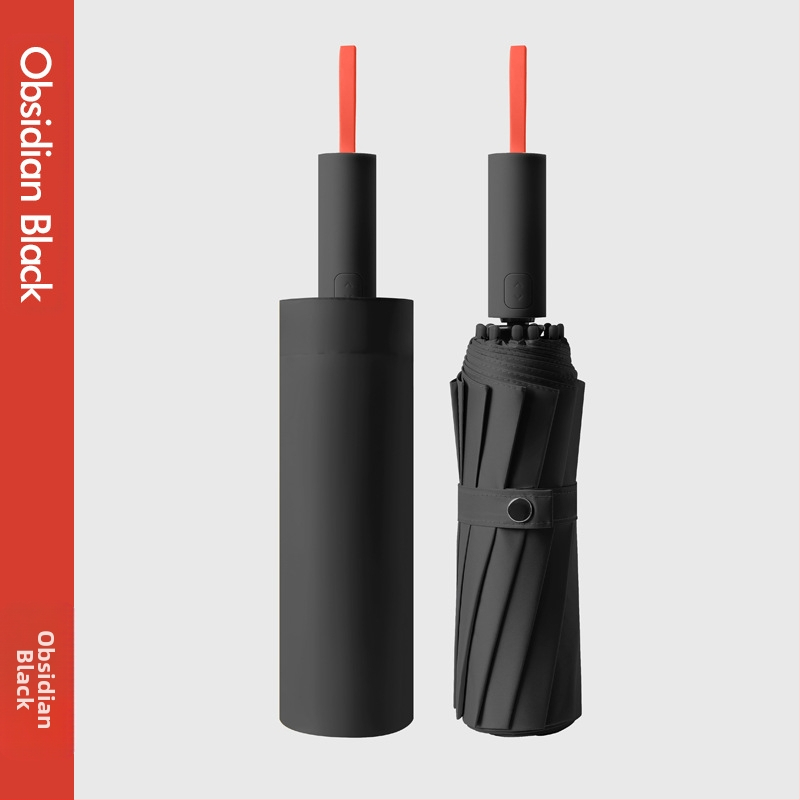 Ομπρέλα ήλίου με 12 οστά, αυτόματη αναδίπλωση, ύφασμα 210t, UPF 50+, τριπλή πτυχή, ράβδοι από ίνες