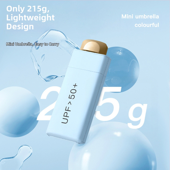 Πενταπλό αλουμινένιο ομπρέλα ήλιου με UV προστασία UPF 50+, εξαιρετικά ελαφριά 0,22 kg, κατασκευή με 6 βέργες, χειροκίνητο άνοιγμα, δυνατότητα προσαρμοσμένου λογότυπου