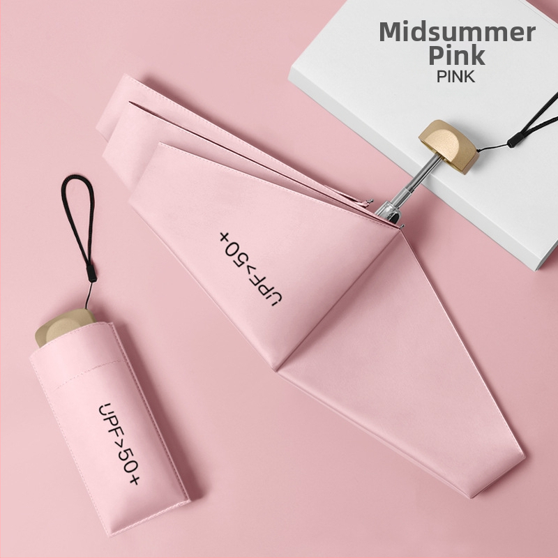 Πενταπλό αλουμινένιο ομπρέλα ήλιου με UV προστασία UPF 50+, εξαιρετικά ελαφριά 0,22 kg, κατασκευή με 6 βέργες, χειροκίνητο άνοιγμα, δυνατότητα προσαρμοσμένου λογότυπου