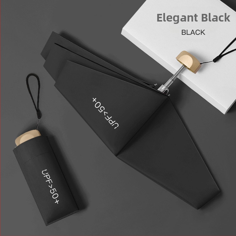 Πενταπλό αλουμινένιο ομπρέλα ήλιου με UV προστασία UPF 50+, εξαιρετικά ελαφριά 0,22 kg, κατασκευή με 6 βέργες, χειροκίνητο άνοιγμα, δυνατότητα προσαρμοσμένου λογότυπου