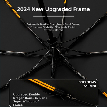 Αυτόματη ομπρέλα ήλιου και βροχής για μαθητές, 8 ράβδοι, ρετρό τριών πτυχών σχεδιασμός, UPF50+, ελαφριά