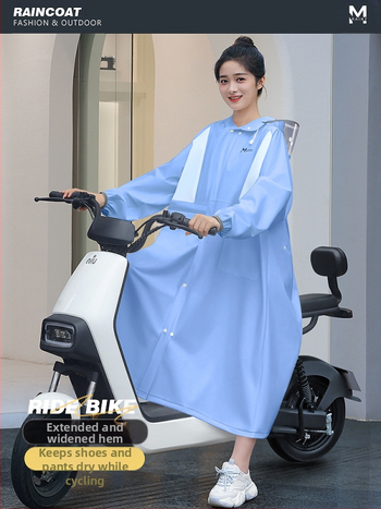 Ilgas lietaus pončas suaugusiems, EVA audinys, vieno gabalo dizainas, daugkartinis naudojimas, stipri lietaus apsauga