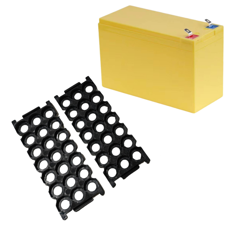 Комплект кутия за батерии 18650 с никелова скоба, 12V 7Ah Li-ion пакет, балансиращ защитен модул 3S 40A