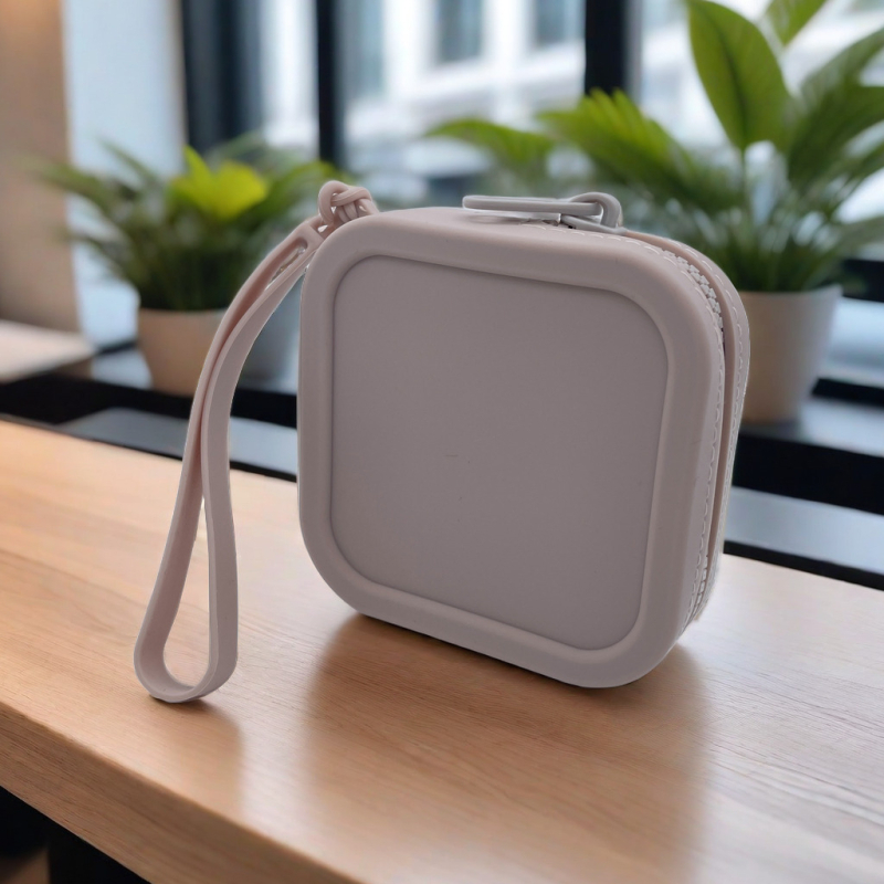 Силиконов монетник с цип, унисекс, урбан стил, водоустойчив