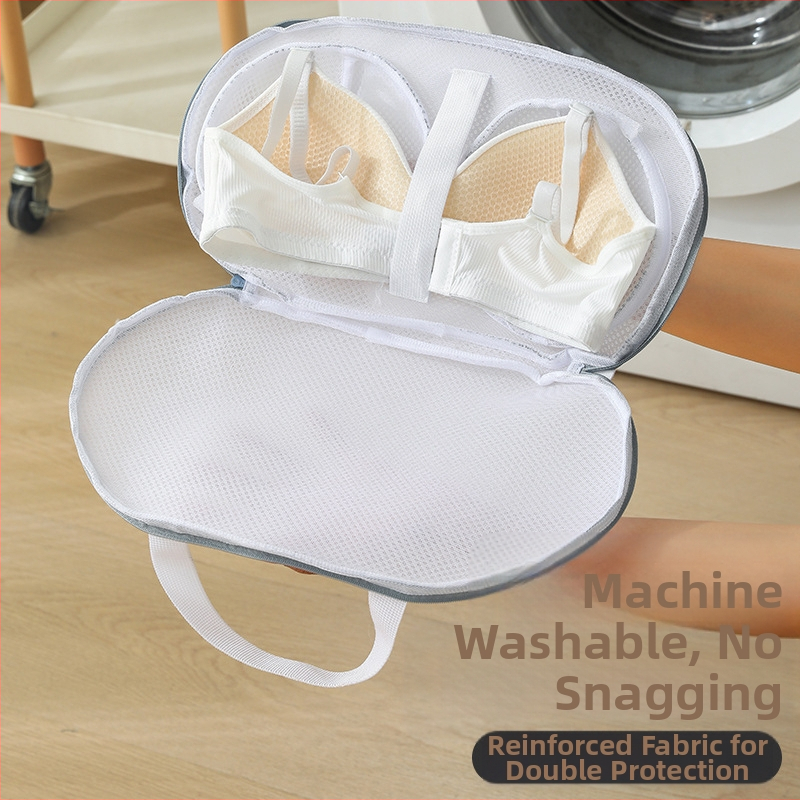 Чанта за пране на сутиени - 3D дизайн, преносима чанта за пране на бельо, против деформация, подходяща за пералня, полиестер, Yihang, 2024 г.