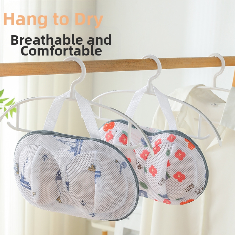 Чанта за пране на сутиени - 3D дизайн, преносима чанта за пране на бельо, против деформация, подходяща за пералня, полиестер, Yihang, 2024 г.