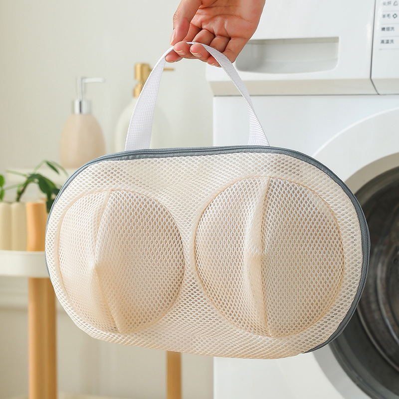 Krūštura mazgāšanas maisiņš - 3D dizains, pārnēsājams veļas maisiņš apakšveļai, pretdēformācija, piemērots mazgāšanai veļas mazgājamā mašīnā, poliesters, Yihang, 2024 izlaišana
