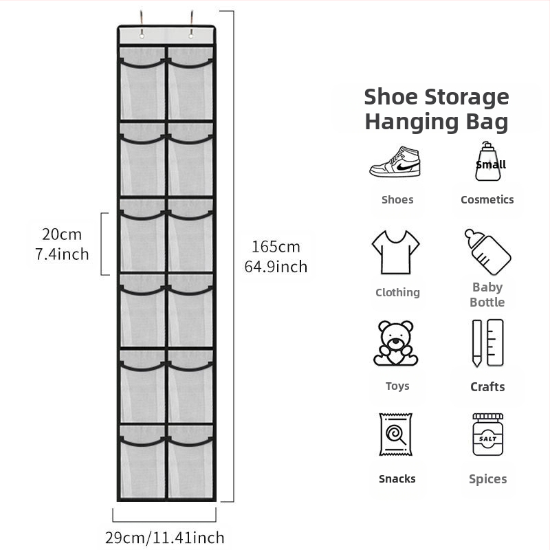 24 διαμερισμάτων κρεμαστός οργανωτής αποθήκευσης από μη υφασμένο ύφασμα; κατάλληλος για υπνοδωμάτιο, πολυχρηστικός για εσώρουχα, καλλυντικά και φάρμακα