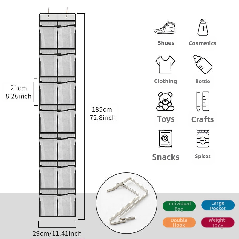 24 διαμερισμάτων κρεμαστός οργανωτής αποθήκευσης από μη υφασμένο ύφασμα; κατάλληλος για υπνοδωμάτιο, πολυχρηστικός για εσώρουχα, καλλυντικά και φάρμακα