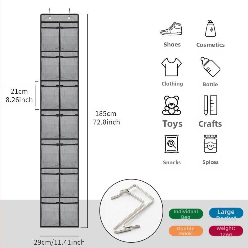 24 διαμερισμάτων κρεμαστός οργανωτής αποθήκευσης από μη υφασμένο ύφασμα; κατάλληλος για υπνοδωμάτιο, πολυχρηστικός για εσώρουχα, καλλυντικά και φάρμακα
