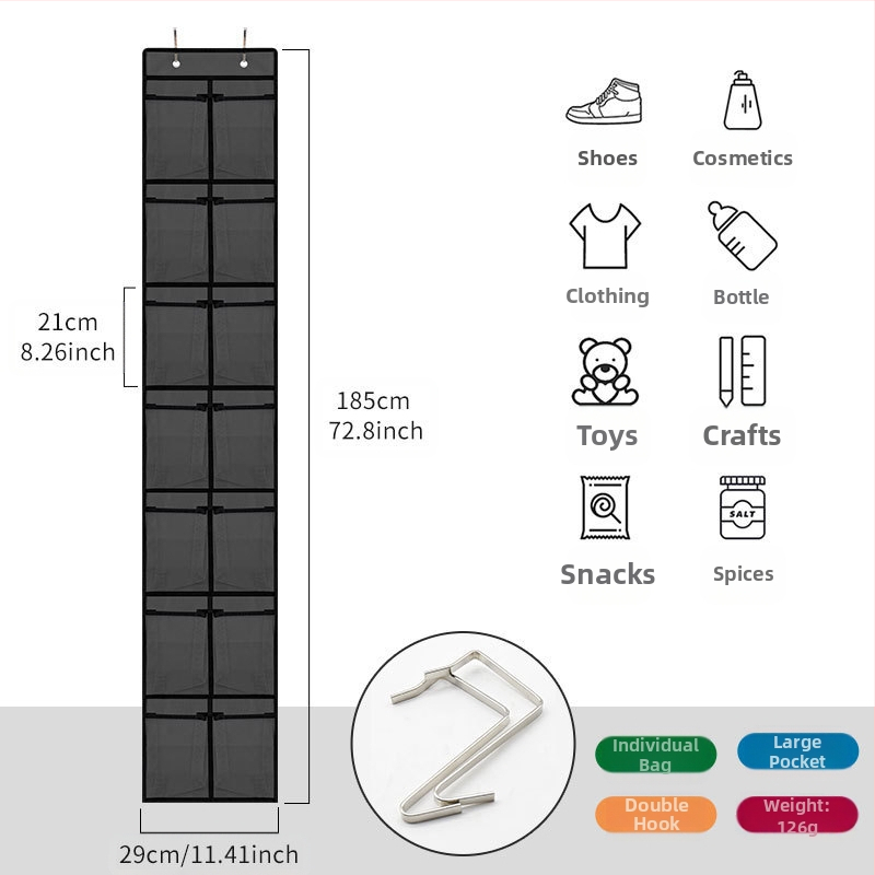 24 διαμερισμάτων κρεμαστός οργανωτής αποθήκευσης από μη υφασμένο ύφασμα; κατάλληλος για υπνοδωμάτιο, πολυχρηστικός για εσώρουχα, καλλυντικά και φάρμακα