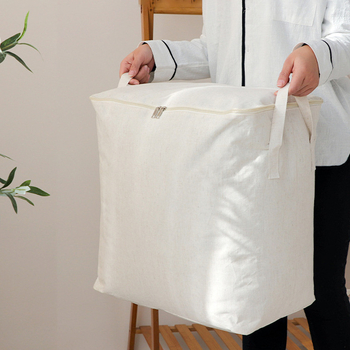 Τσάντα για παπλώματα κυβοειδούς σχήματος, βαμβάκι και λινό, πολυλειτουργική (μοντέλο 1750; για μετακόμιση; αποθήκευση ταξιδιού)