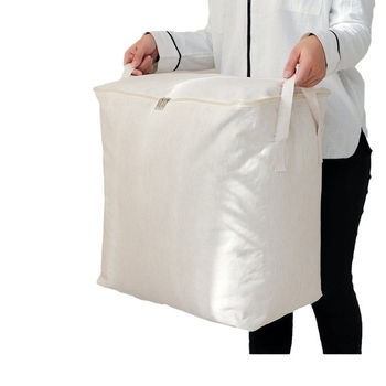 Τσάντα για παπλώματα κυβοειδούς σχήματος, βαμβάκι και λινό, πολυλειτουργική (μοντέλο 1750; για μετακόμιση; αποθήκευση ταξιδιού)