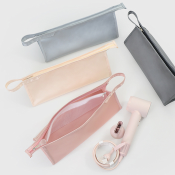 Θήκη αποθήκευσης για πιστολάκι – επιτοίχια, χωρίς τρύπες, κυβοειδές διαφανές δικτυωτό οργανωτής για ταξίδια, μακιγιάζ и είδη περιποίησης