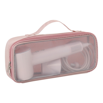 Θήκη αποθήκευσης για πιστολάκι – επιτοίχια, χωρίς τρύπες, κυβοειδές διαφανές δικτυωτό οργανωτής για ταξίδια, μακιγιάζ и είδη περιποίησης