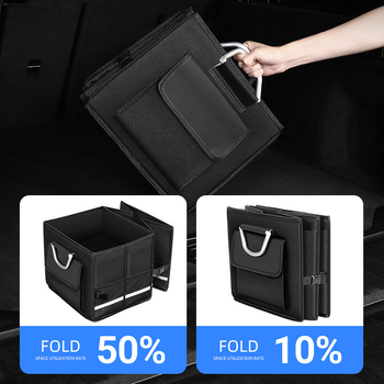 Κουτί αποθήκευσης πορτμπαγκάζ αυτοκινήτου, αναδιπλούμενο, 72L, ύφασμα Oxford, αδιάβροχο, με χερούλι