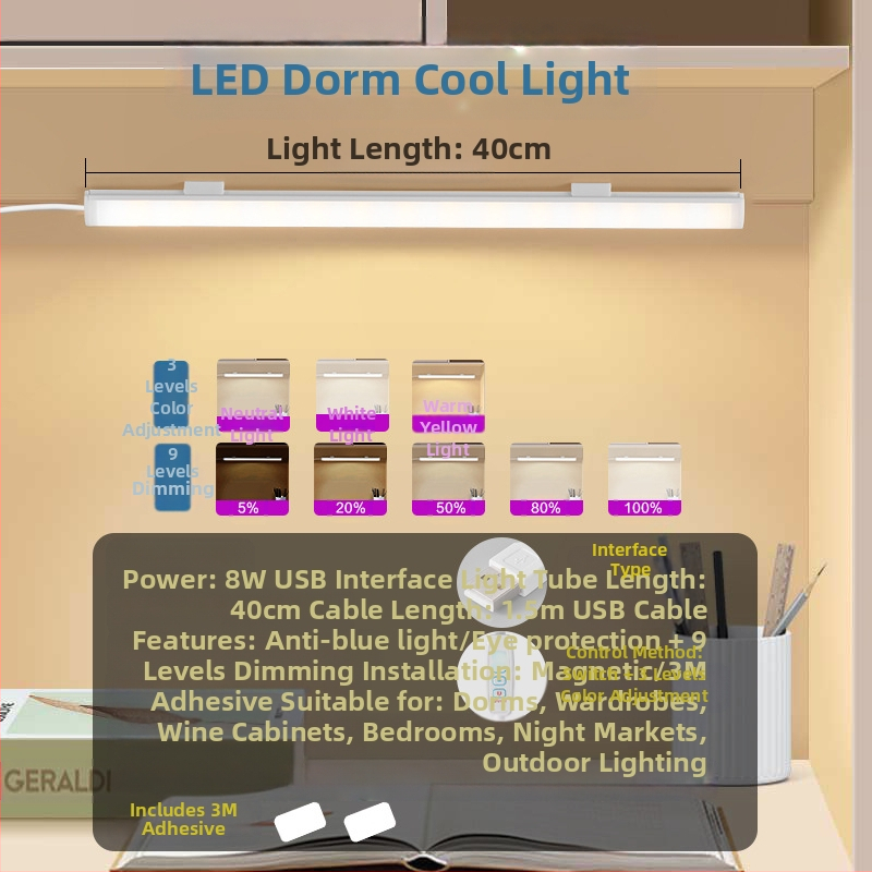 Λαμπα γραφείου με USB τροφοδοσία, διακόπτης κουμπιού, σώμα από PC, ρυθμιζόμενη φωτεινότητα, μοντέρνο μινιμαλιστικό στυλ
