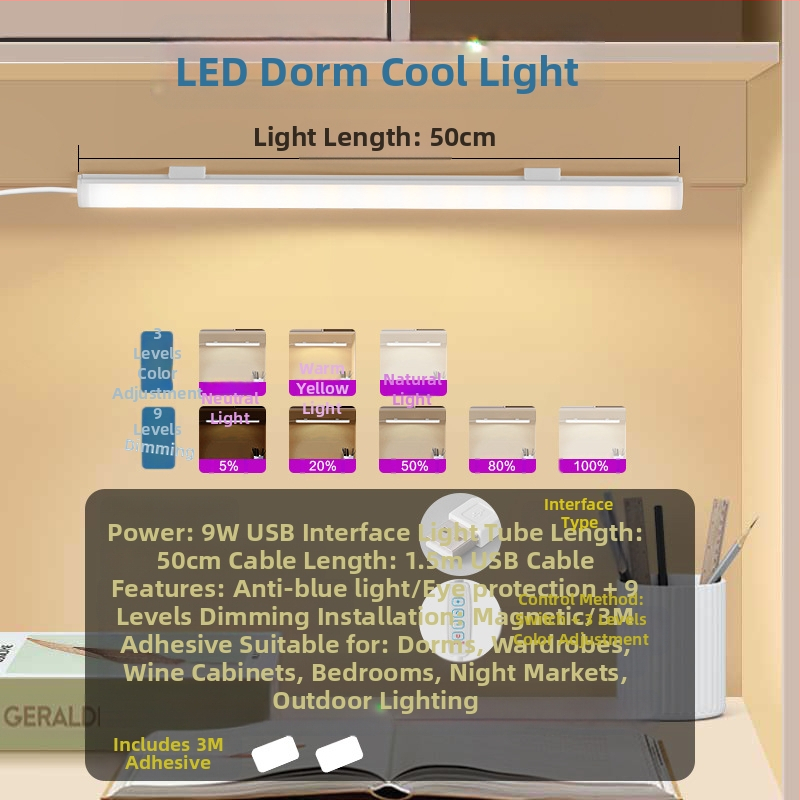 Λαμπα γραφείου με USB τροφοδοσία, διακόπτης κουμπιού, σώμα από PC, ρυθμιζόμενη φωτεινότητα, μοντέρνο μινιμαλιστικό στυλ