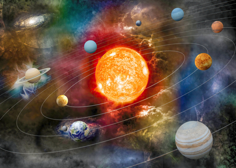 Fából készült Naprendszer puzzle - 300/500/1000 darab, oktató tudományos téma, testreszabható dizájn