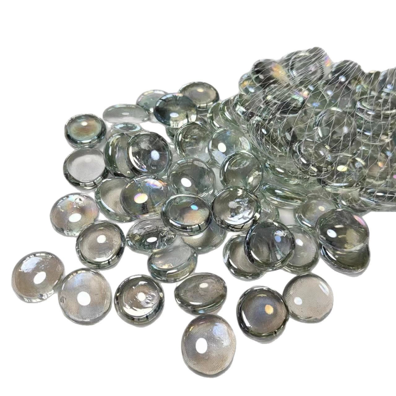 Üveg sík gyöngyök – geometriai forma, csiszolt felület, gyártási folyamat: őrlés, anyag: üveg, dekoratív akasztó