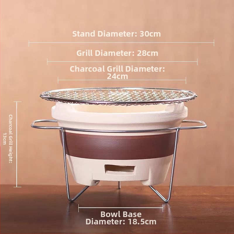 Lauko keraminis arbatos rinkinys su anglimi – kempingo arbatos rinkinys su atvira liepsna, nešiojamas, atsparus karščiui, tinkamas 6–10 žmonėms, pritaikymas galimas