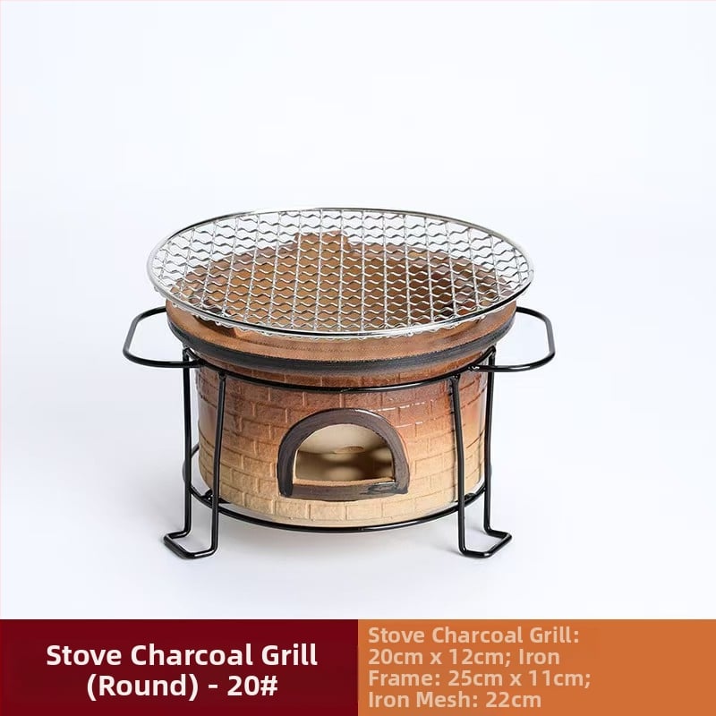 Lauko keraminis arbatos rinkinys su anglimi – kempingo arbatos rinkinys su atvira liepsna, nešiojamas, atsparus karščiui, tinkamas 6–10 žmonėms, pritaikymas galimas