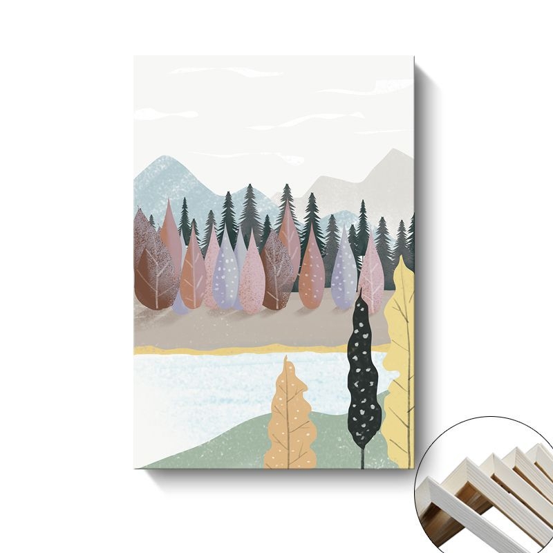 Platno zidna slika Painting Fort; pejzaž i crtani ilustracija; montaža: bez okvira, visi ili s okvirom; osnovni materijal: platno; proces bojenja sprejom