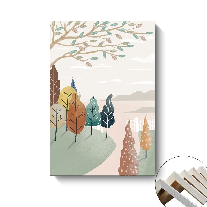 Platno zidna slika Painting Fort; pejzaž i crtani ilustracija; montaža: bez okvira, visi ili s okvirom; osnovni materijal: platno; proces bojenja sprejom