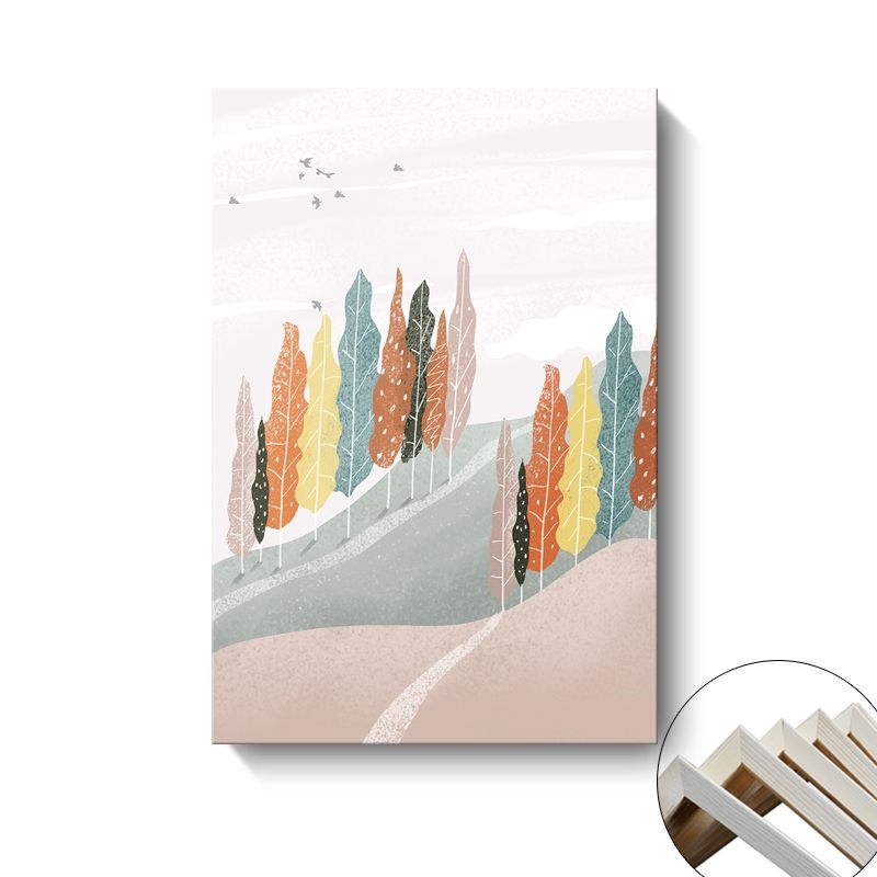 Platno zidna slika Painting Fort; pejzaž i crtani ilustracija; montaža: bez okvira, visi ili s okvirom; osnovni materijal: platno; proces bojenja sprejom