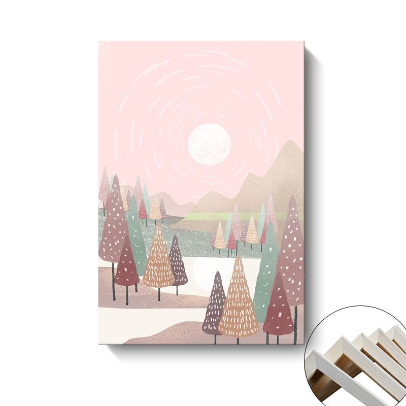 Platno zidna slika Painting Fort; pejzaž i crtani ilustracija; montaža: bez okvira, visi ili s okvirom; osnovni materijal: platno; proces bojenja sprejom