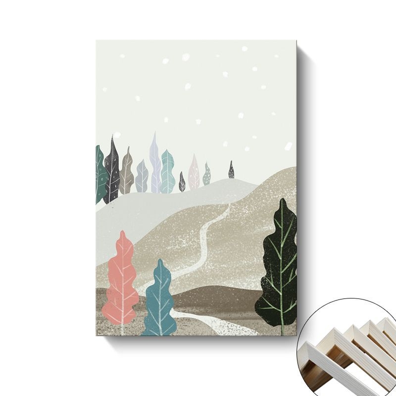 Platno zidna slika Painting Fort; pejzaž i crtani ilustracija; montaža: bez okvira, visi ili s okvirom; osnovni materijal: platno; proces bojenja sprejom