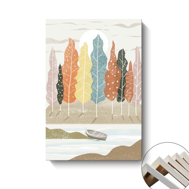 Platno zidna slika Painting Fort; pejzaž i crtani ilustracija; montaža: bez okvira, visi ili s okvirom; osnovni materijal: platno; proces bojenja sprejom