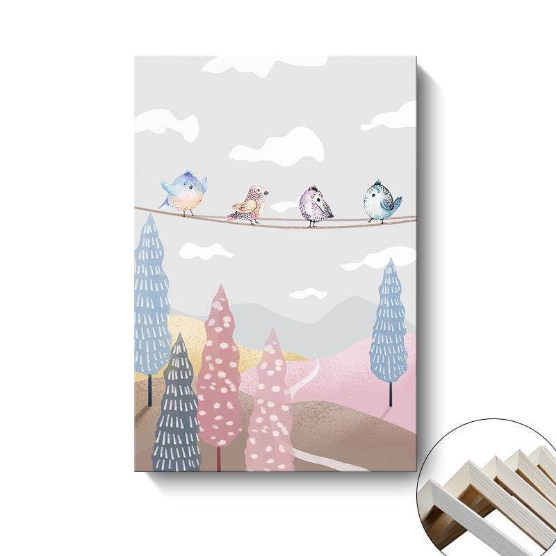 Platno zidna slika Painting Fort; pejzaž i crtani ilustracija; montaža: bez okvira, visi ili s okvirom; osnovni materijal: platno; proces bojenja sprejom