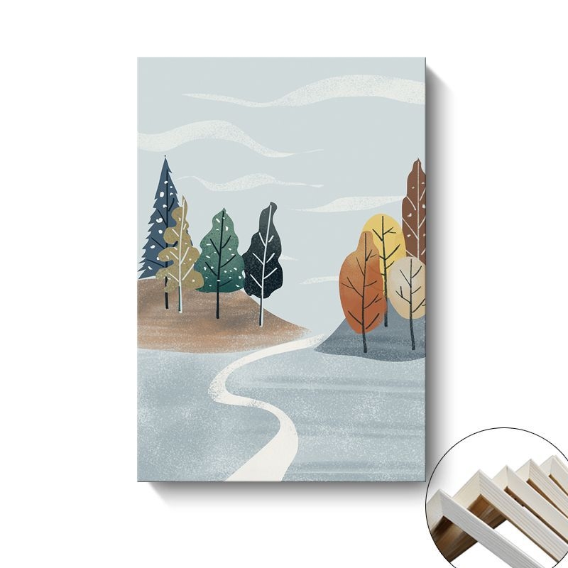 Platno zidna slika Painting Fort; pejzaž i crtani ilustracija; montaža: bez okvira, visi ili s okvirom; osnovni materijal: platno; proces bojenja sprejom