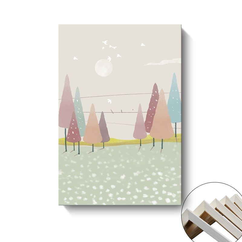 Platno zidna slika Painting Fort; pejzaž i crtani ilustracija; montaža: bez okvira, visi ili s okvirom; osnovni materijal: platno; proces bojenja sprejom