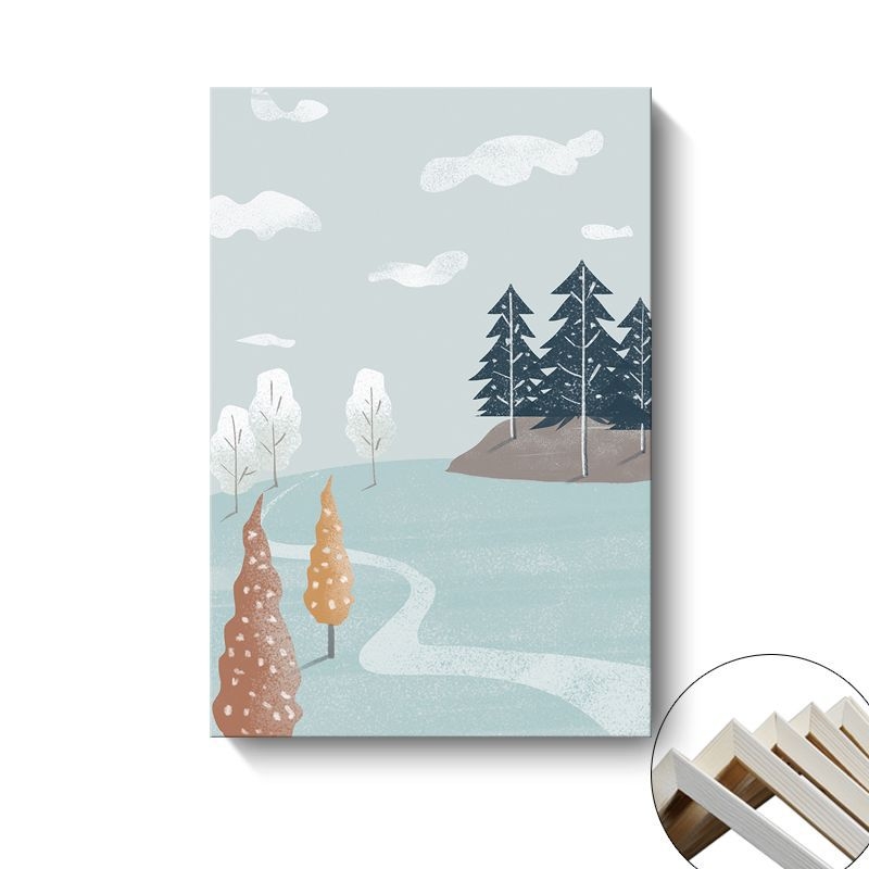 Platno zidna slika Painting Fort; pejzaž i crtani ilustracija; montaža: bez okvira, visi ili s okvirom; osnovni materijal: platno; proces bojenja sprejom