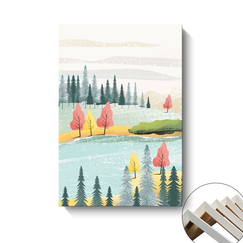 Platno zidna slika Painting Fort; pejzaž i crtani ilustracija; montaža: bez okvira, visi ili s okvirom; osnovni materijal: platno; proces bojenja sprejom