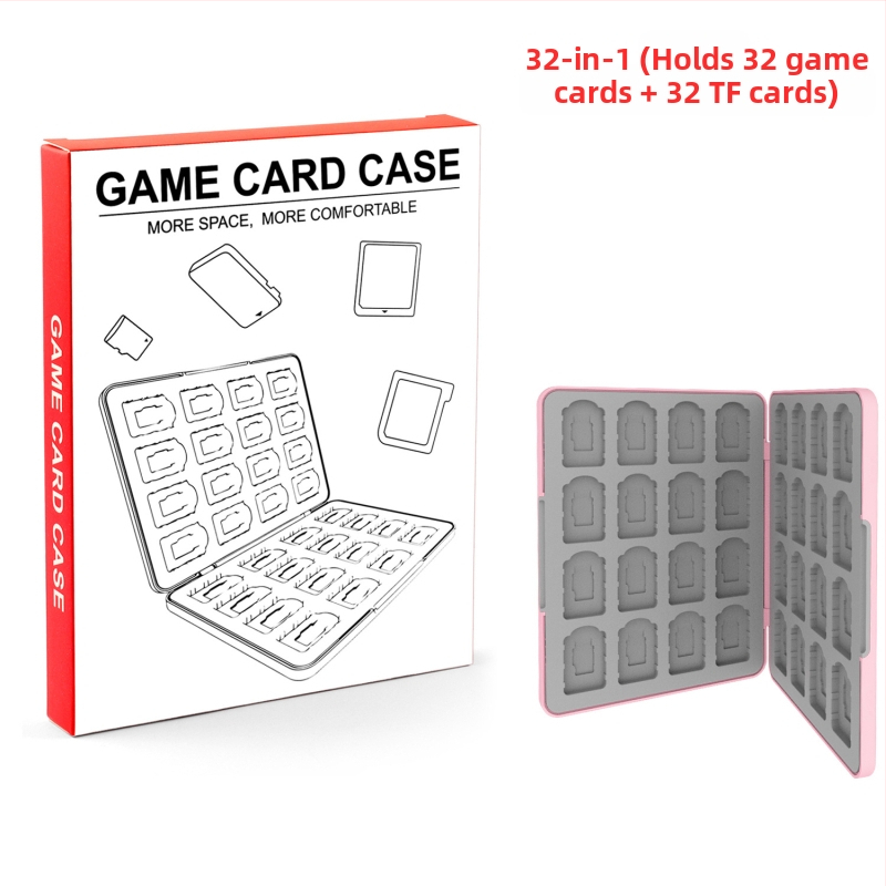 Cutie de stocare a cardurilor de joc Nintendo Switch 2 – magnetică, ABS + gel de silice, 64 32-in-1, compatibilă Switch 2/OLED/Switch/Lite, dimensiuni 17.5×13.5×2.4 cm, greutate 360 g