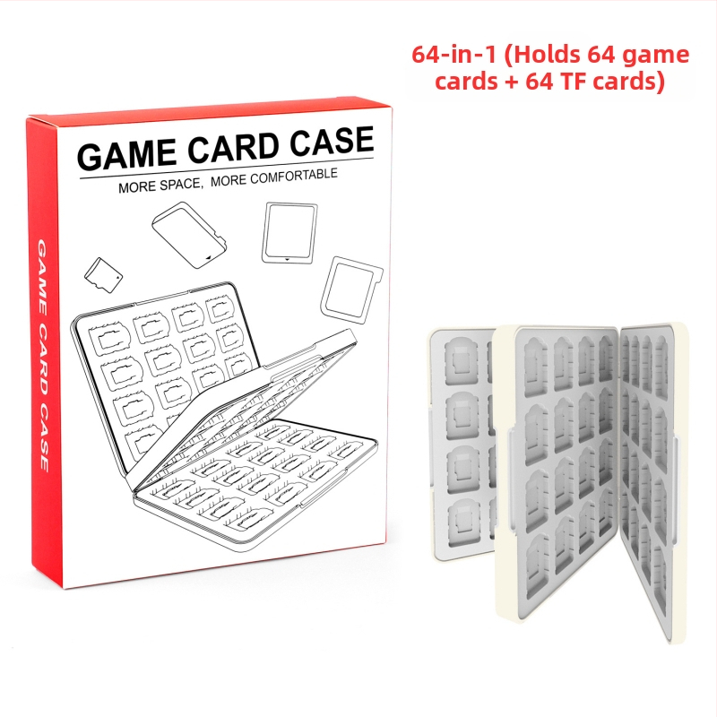 Cutie de stocare a cardurilor de joc Nintendo Switch 2 – magnetică, ABS + gel de silice, 64 32-in-1, compatibilă Switch 2/OLED/Switch/Lite, dimensiuni 17.5×13.5×2.4 cm, greutate 360 g