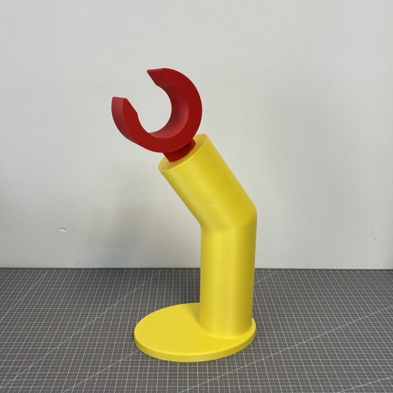 Βάση ακουστικών συμβατή με LEGO-style headset, πίσω τοποθέτηση, βύσμα L-σχήματος, ασύρματα ακουστικά, απλό ράφι γραφείου