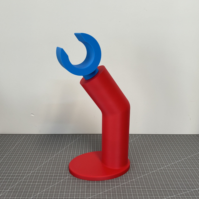 Βάση ακουστικών συμβατή με LEGO-style headset, πίσω τοποθέτηση, βύσμα L-σχήματος, ασύρματα ακουστικά, απλό ράφι γραφείου