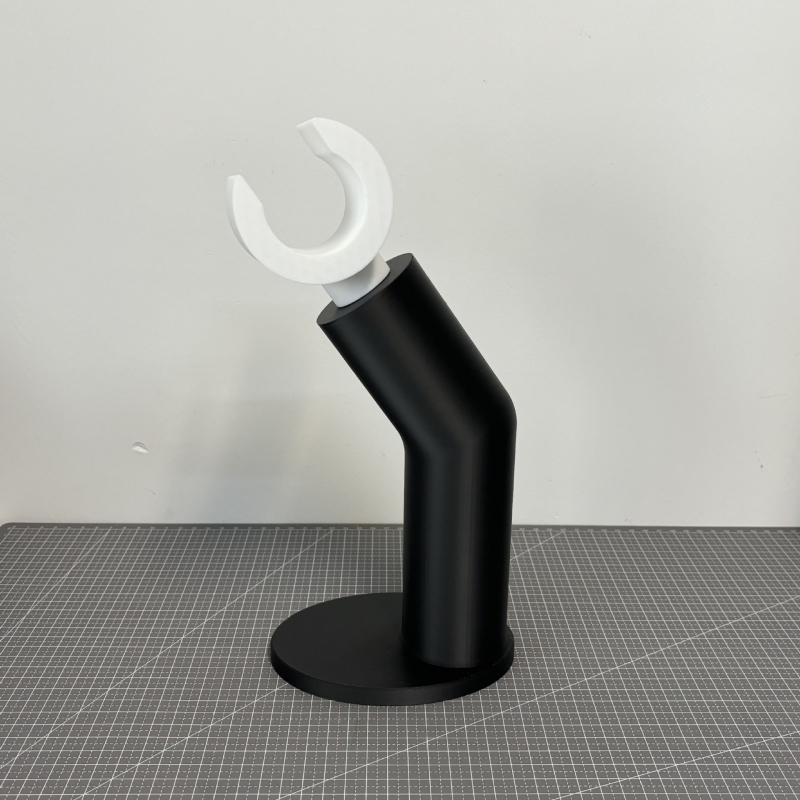 Βάση ακουστικών συμβατή με LEGO-style headset, πίσω τοποθέτηση, βύσμα L-σχήματος, ασύρματα ακουστικά, απλό ράφι γραφείου