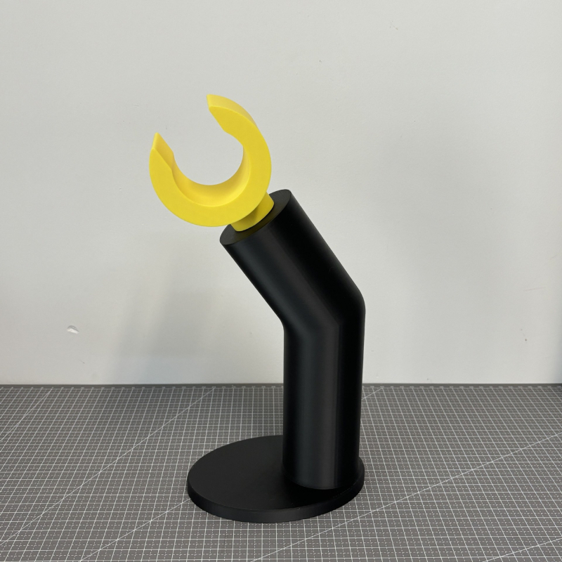 Βάση ακουστικών συμβατή με LEGO-style headset, πίσω τοποθέτηση, βύσμα L-σχήματος, ασύρματα ακουστικά, απλό ράφι γραφείου