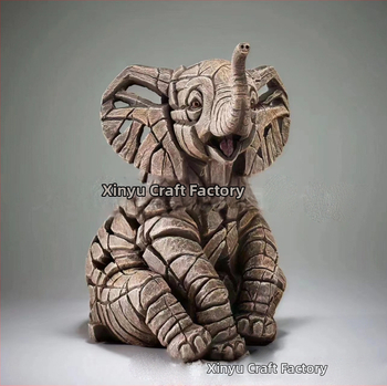 Съвременна колекция от животински скулптури, синтетична смола, пасторален стил, занаяти от смола, дворен декоративен елемент