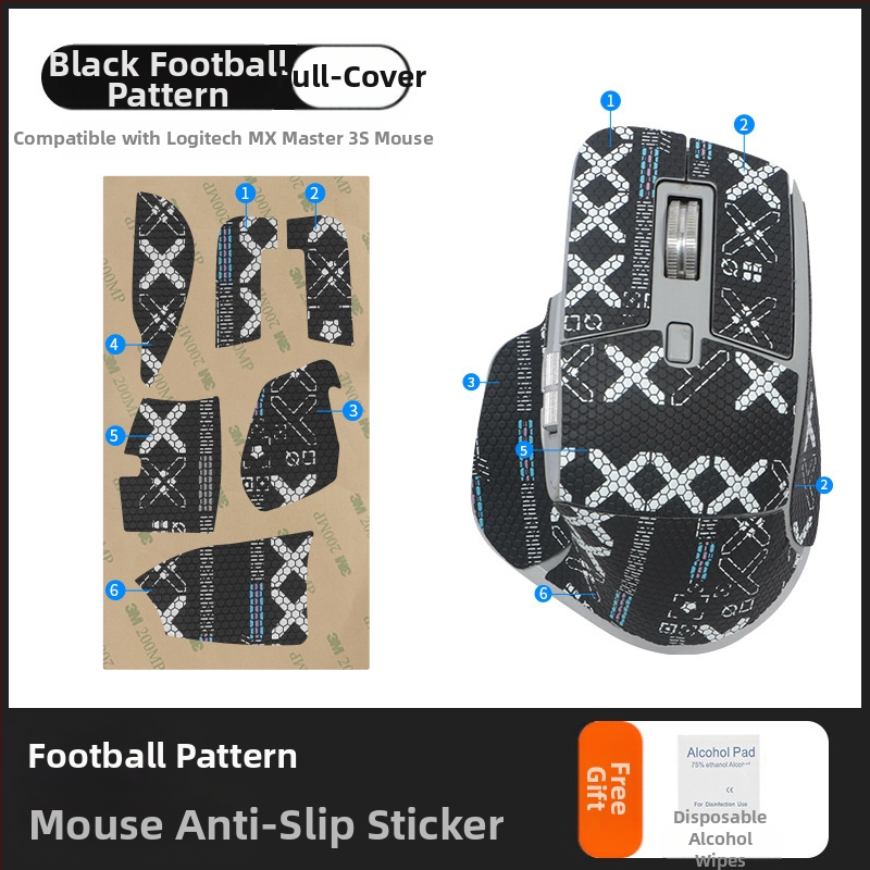 MX Master3s подложка за мишка – антиплъзгаща се, абсорбираща пот, износоустойчива, корозионоустойчива (Съвместим с Logitech MX Master3s)