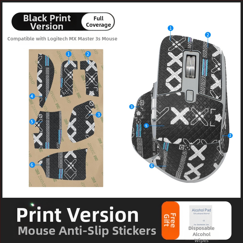 MX Master3s подложка за мишка – антиплъзгаща се, абсорбираща пот, износоустойчива, корозионоустойчива (Съвместим с Logitech MX Master3s)