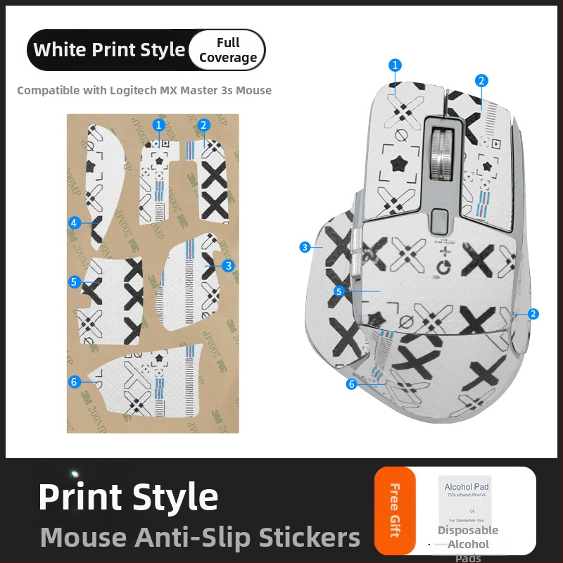 MX Master3s подложка за мишка – антиплъзгаща се, абсорбираща пот, износоустойчива, корозионоустойчива (Съвместим с Logitech MX Master3s)