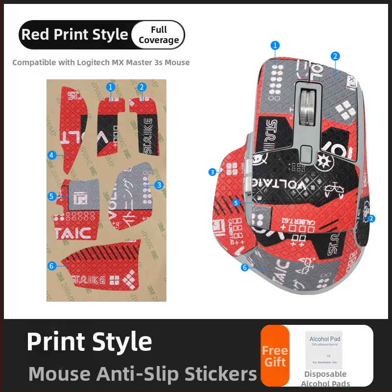 MX Master3s подложка за мишка – антиплъзгаща се, абсорбираща пот, износоустойчива, корозионоустойчива (Съвместим с Logitech MX Master3s)