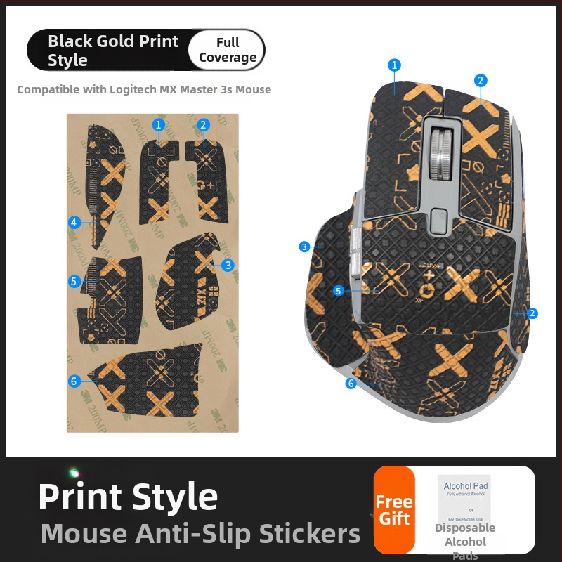 MX Master3s подложка за мишка – антиплъзгаща се, абсорбираща пот, износоустойчива, корозионоустойчива (Съвместим с Logitech MX Master3s)