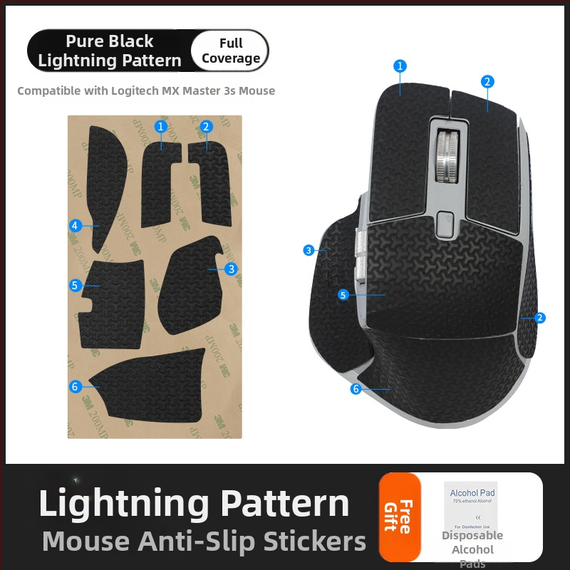 MX Master3s подложка за мишка – антиплъзгаща се, абсорбираща пот, износоустойчива, корозионоустойчива (Съвместим с Logitech MX Master3s)